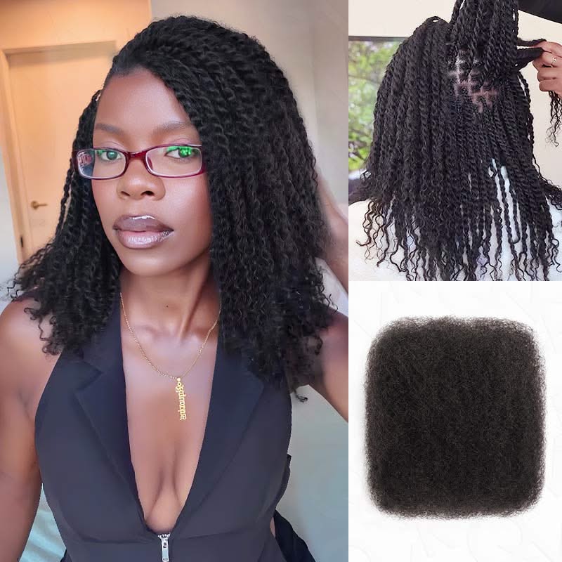 Onimehair™ Upgraded Afro Kinky Bulk Human Hair for Braiding & Mini Twists - Onime Hair