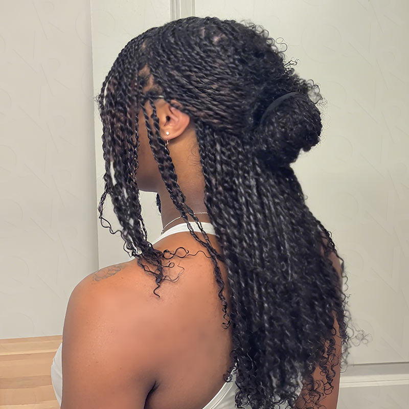Onimehair™ No Short Hair Upgraded Afro Kinky Bulk Human Hair for Braiding & Mini Twists