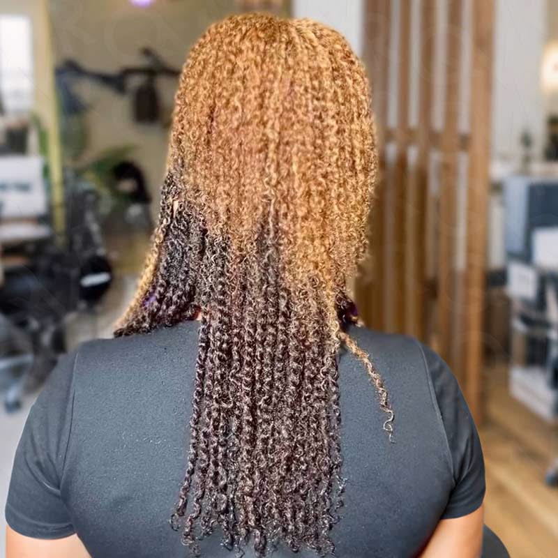 Onimehair™ #P4/30/27 Color Afro Kinky Bulk Human Hair For Braiding Dreadlock Hair - Onime Hair