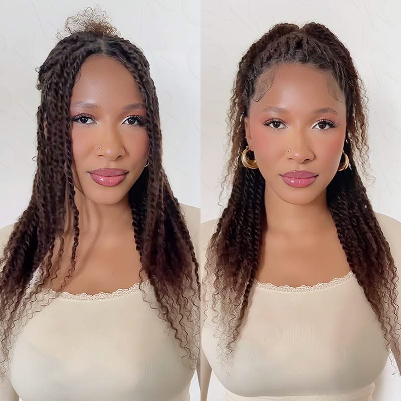 Onimehair™ Dark Brown Afro kinky Bulk Hair Extensions For Braiding Dreadlock Human Hair - Onime Hair