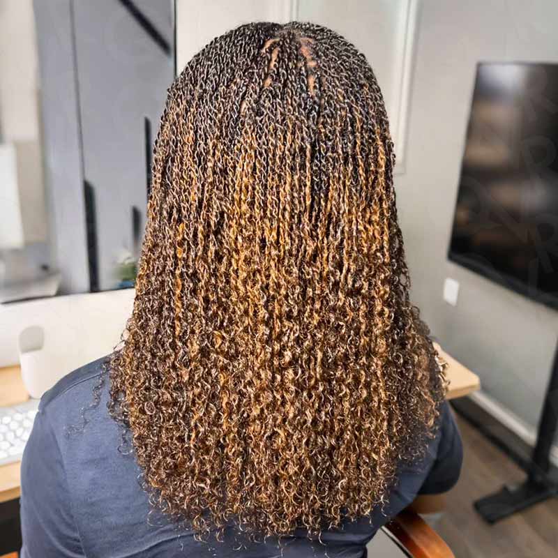 Onimehair™ #4+#30 Two Colors Afro Kinky Bulk Human Hair For Braiding DreadLock - Onime Hair