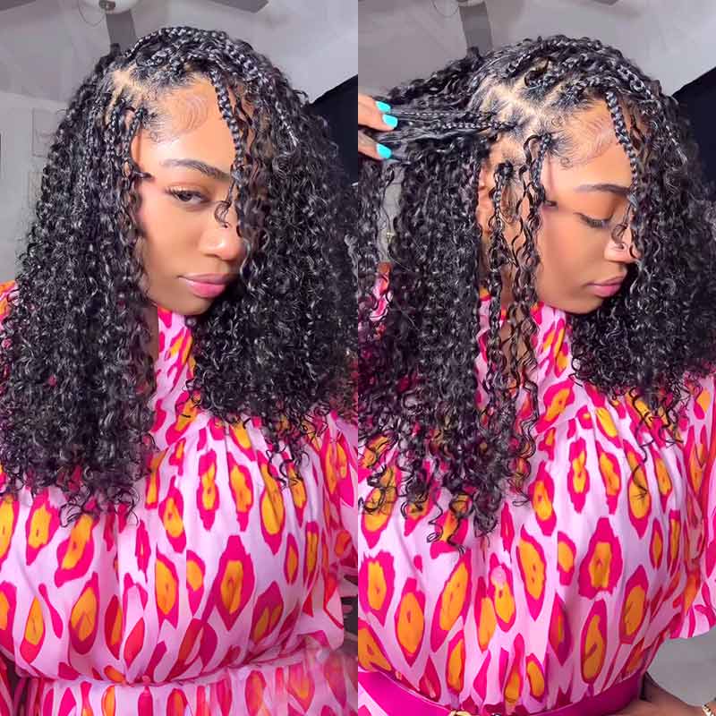 Onime Burmese Curly Crochet Hair Natural Black Machine Made Feather Crochet Human Hair Extension