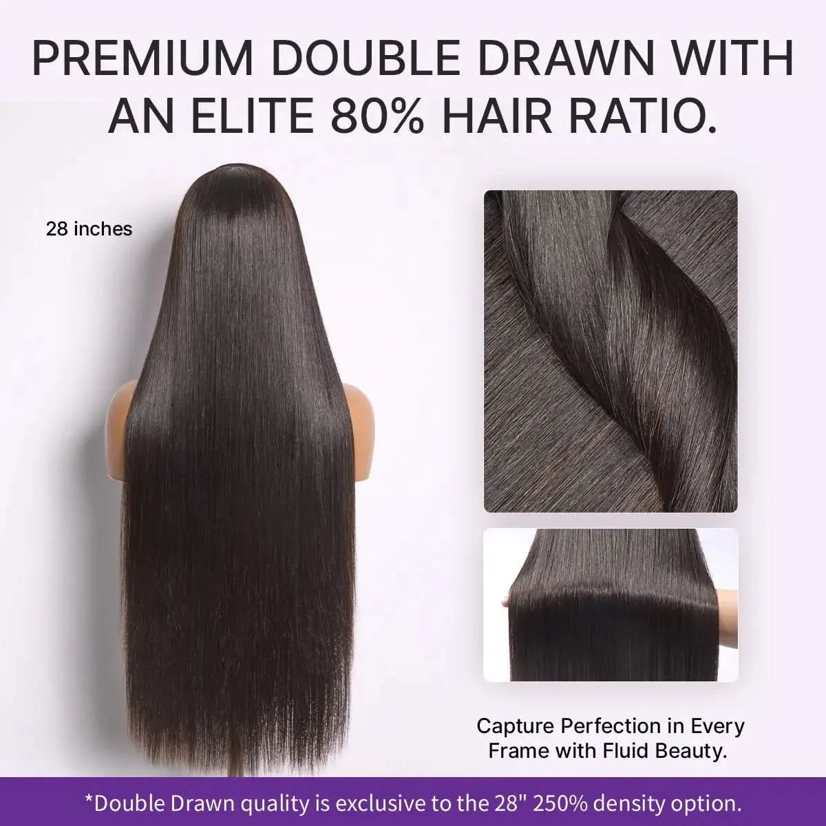 Bone straight wig with 13x4 HD lace, glueless pre-cut lace, 250% density, featuring natural baby hairs from Onime Hair.