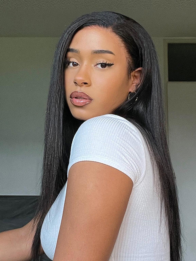 Onimehair™ Pre-bleached 13x4 Swiss HD Lace/Transparent Lace Wigs Straight Long Hair Lace Front Wigs