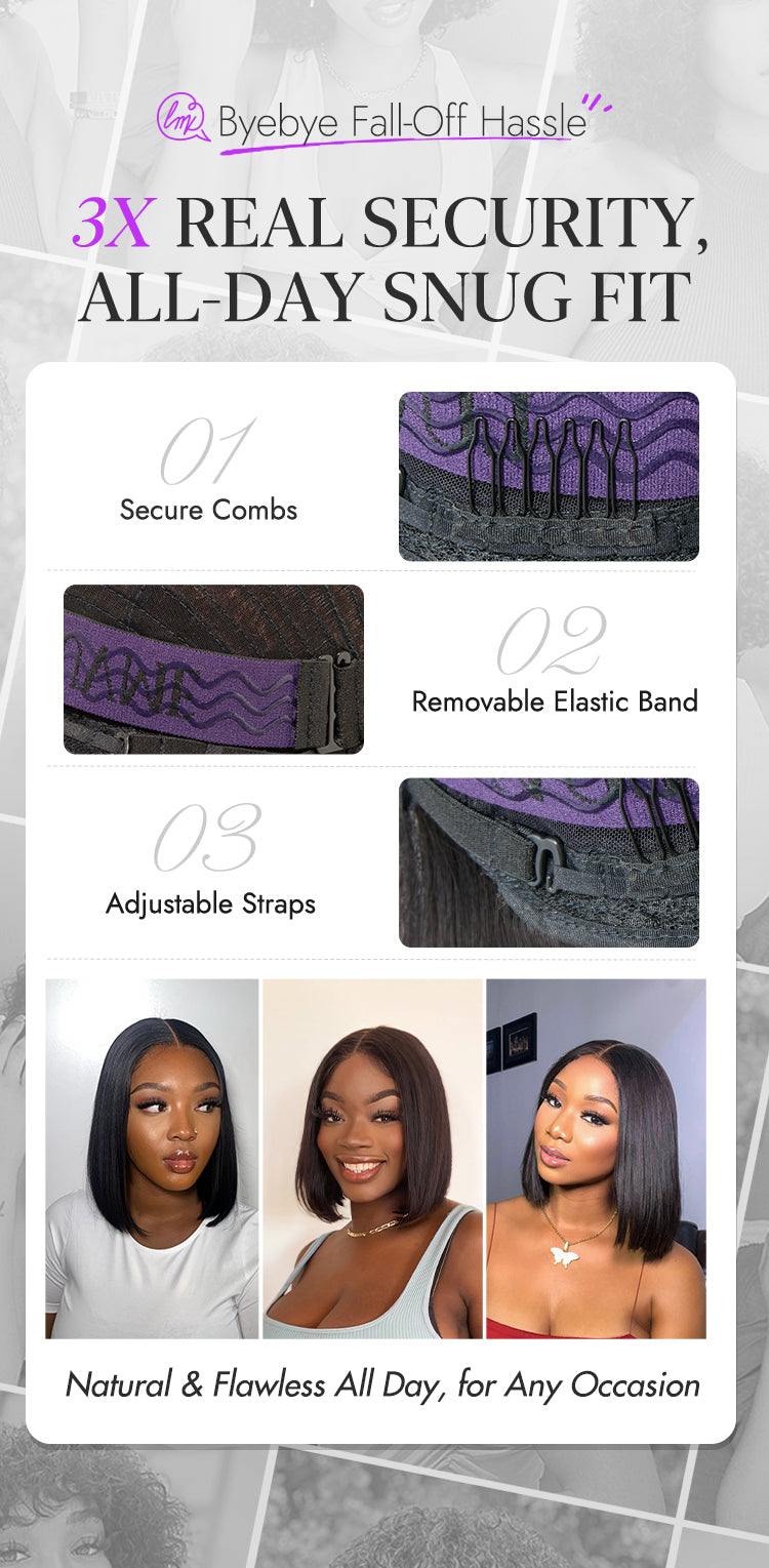 My GO-TO BOB&trade; - Glueless 5x5 Closure HD Lace Silky Straight Human Hair Wig-21