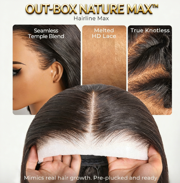 NatureMAX™   Density Loose Wave Glueless  HD Lace Front Wig Human Hair Pre-Cut Lace Flexi-Fit Drawstring Cap - Onime Hair