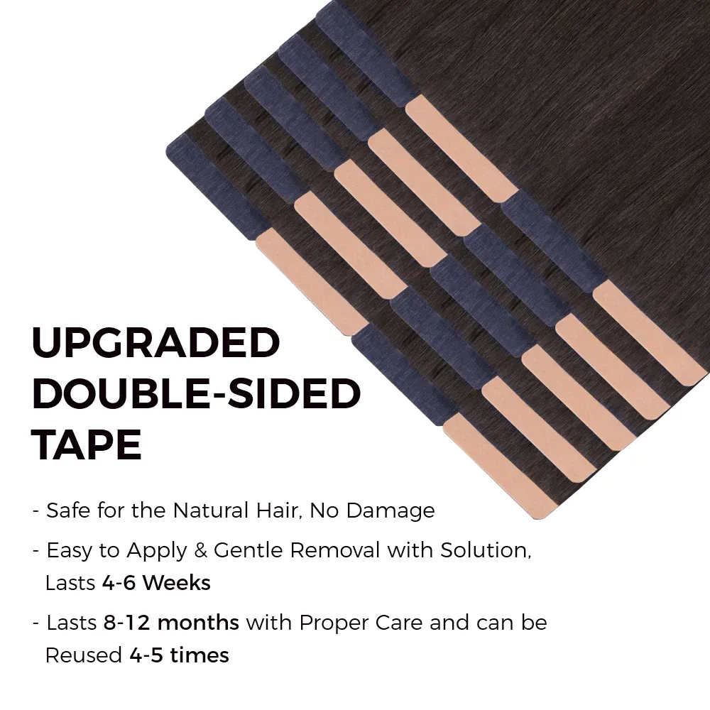 Onime Seamless Tape in Hair Extensions Silky Straight Virgin Human Hair