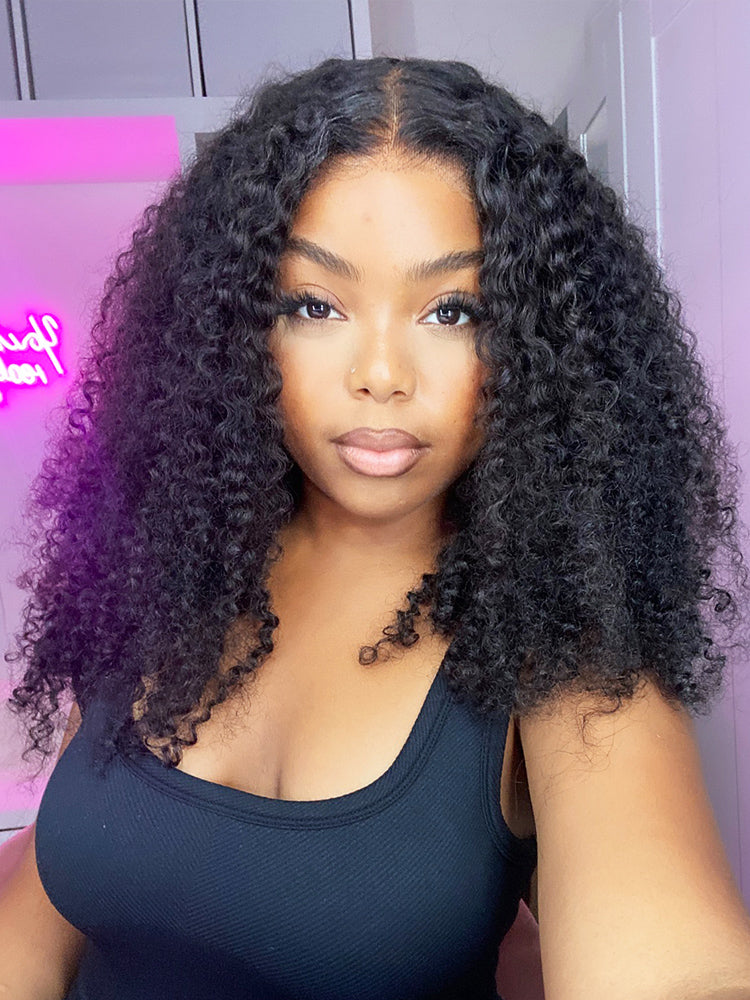 Onimehair™ Pre-bleached onimehair Curly 7x5 Pre-cut HD Lace Wear Go Glueless Wig