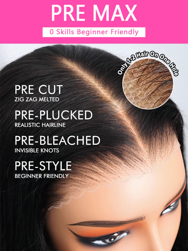 Kinky Edge Hairline Afro Kinky Curly Lace Front Wig Pre Bleached Real 4C Edges Glueless HD Lace Human Hair Wigs