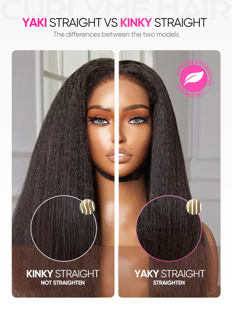 Onimehair™ Pre-bleached Onimehair Straight Hair Wear Go Glueless Wig 13x4 Pre-cut HD Lace Pre-plucked