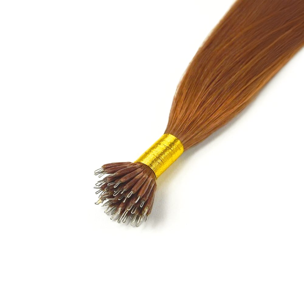 Light Auburn (#30) Nano Ring Hair Extensions