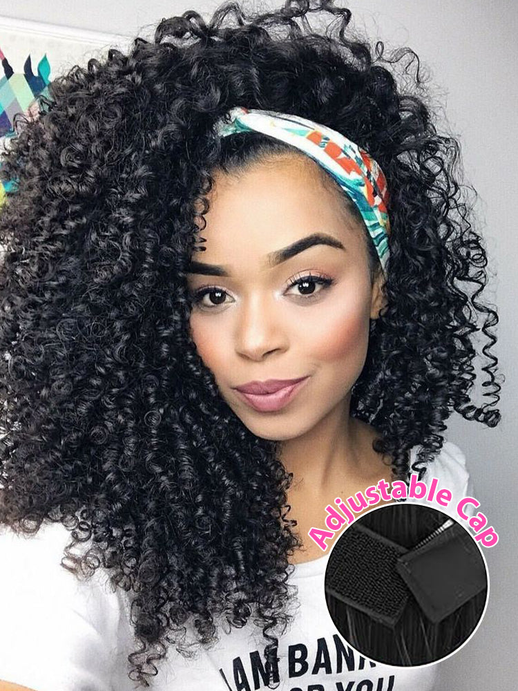 Onimehair™ Throw And Go onimehair Curly Headband Wig Glueless No Lace