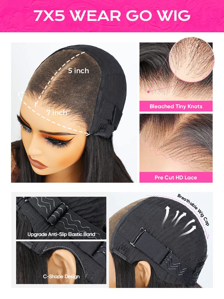 Onimehair™ 13x4 HD Lace Glueless Bob Wigs Wear Go Pre Cut Lace Human Hair Wigs - Onime Hair