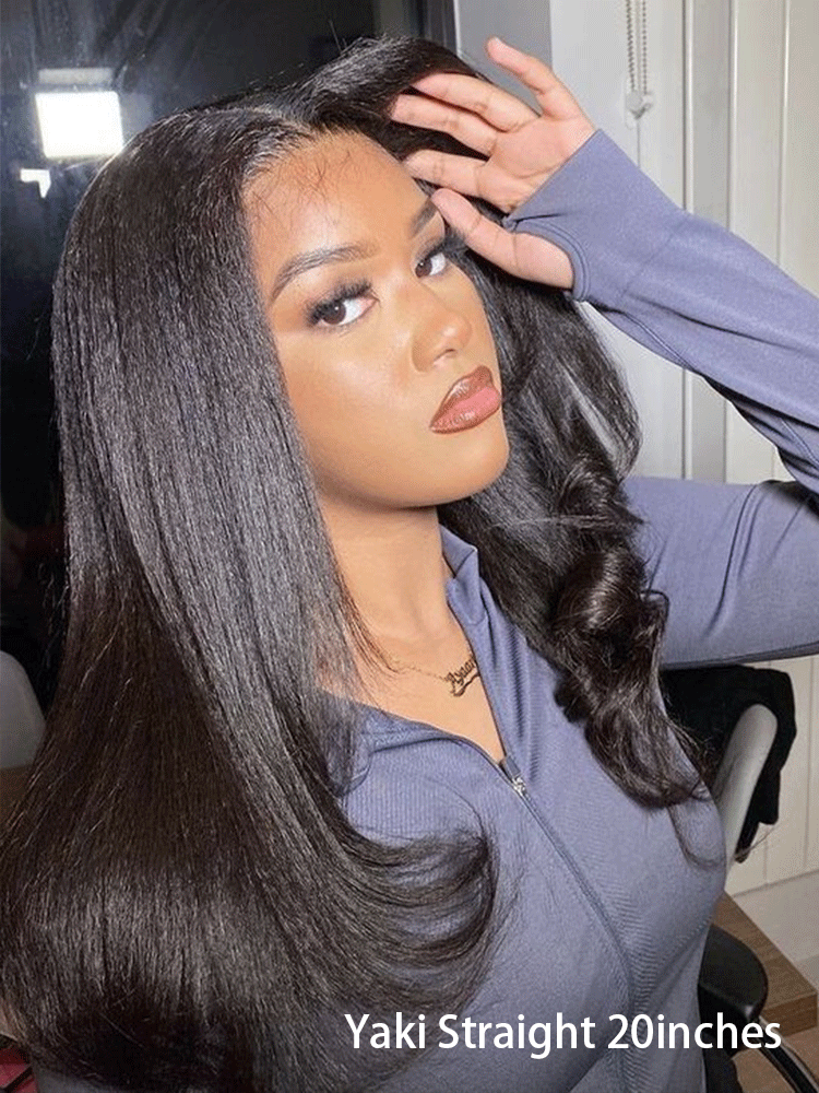 Onimehair™ Layered Cut Pre-bleached Onimehair Straight Hair Wear Go Glueless Wig 13x4 Pre-cut HD Lace Pre-plucked