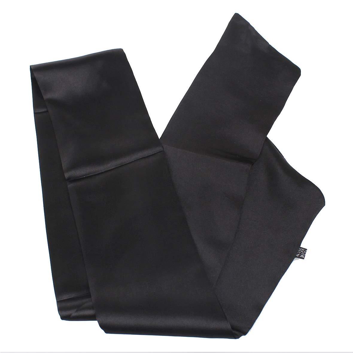 Wig Grip Band Soft Satin Scarf Fashion Headbands for Lace Frontal Wigs Fixing, Makeup, Sports, Yoga, Facial (1 Pcs, Black)