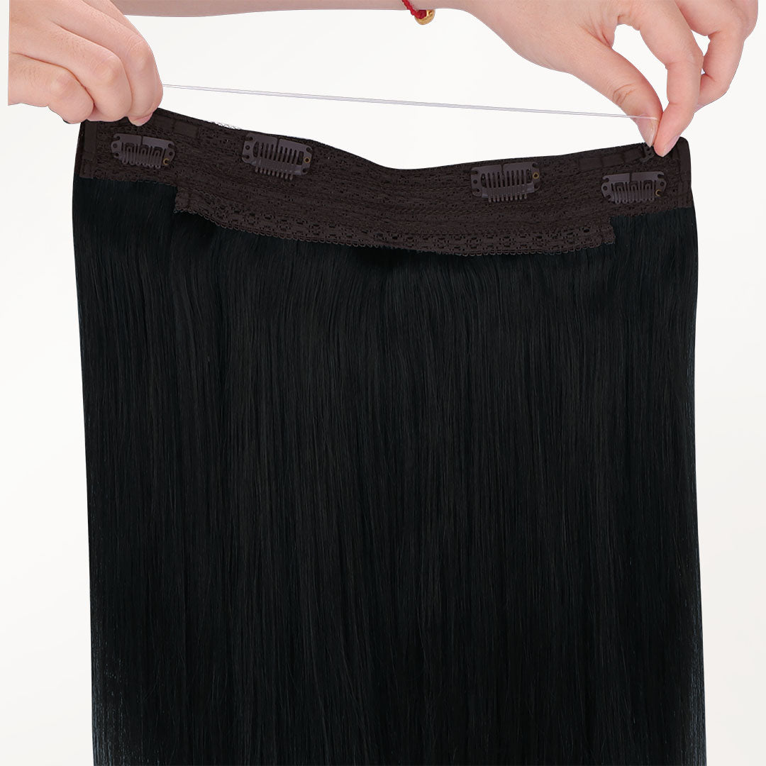 Jet Black (1) Wire Hair Extensions (70g-110g)