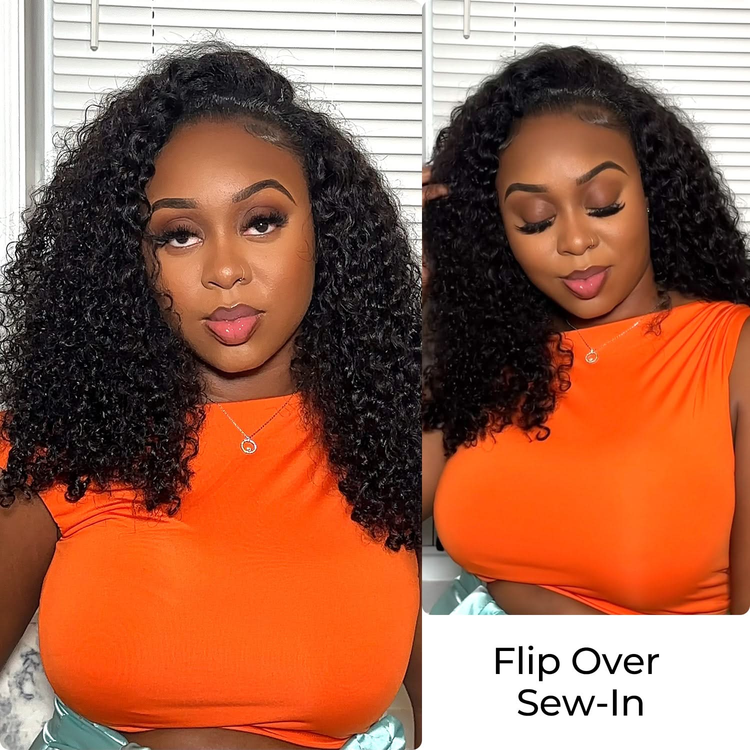 Easy Blend Burmese Curly Human Hair Bundles in natural black, showcasing soft, bouncy curls from 14 to 26 inches.