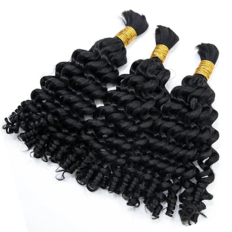 Spiral Curly Human Bulk Hair Extensions For Braiding & Boho Braids - Onime Hair