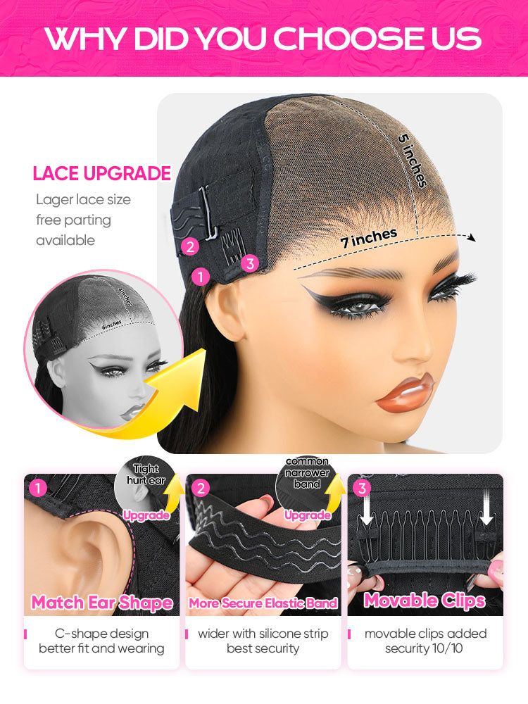 Onimehair™ Pre-bleached Wear Go Glueless Afro onimehair Curly Pre-cut HD Lace Wig Pre-plucked