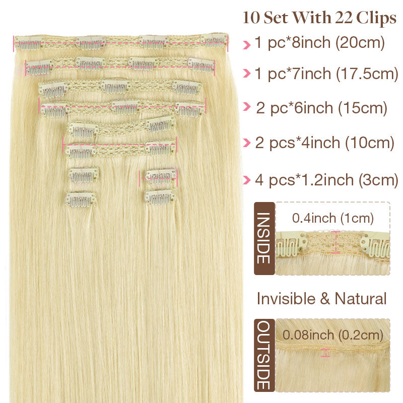 Double Drawn Clip ins &Tinsel Sets-Sale