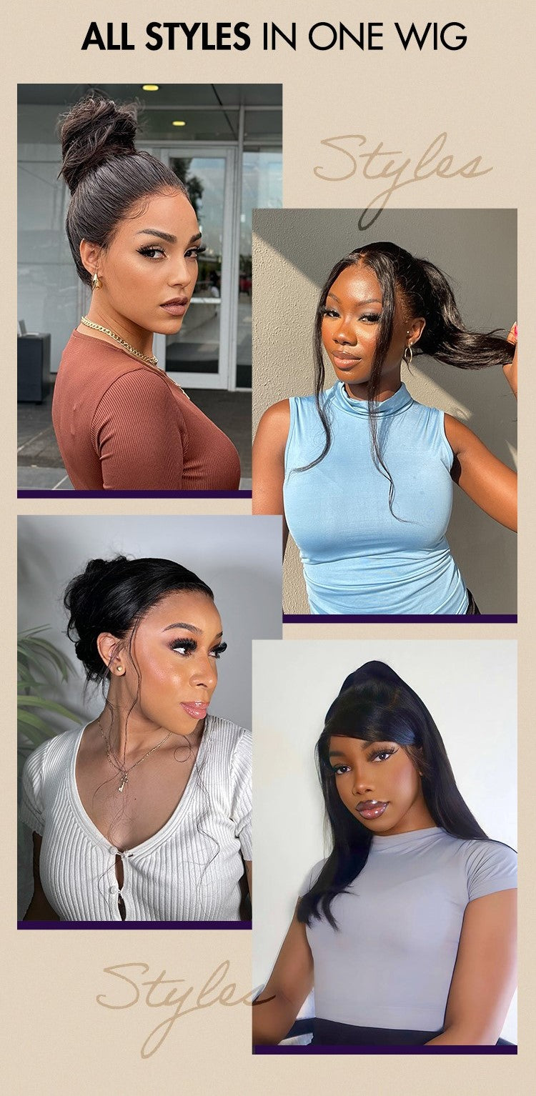 Luvme Hair Full Lace Classy Natural Black Body WaveFree Parting Half Up Half Down Wig Invisi Drawstring Cap Pre-cut Lace