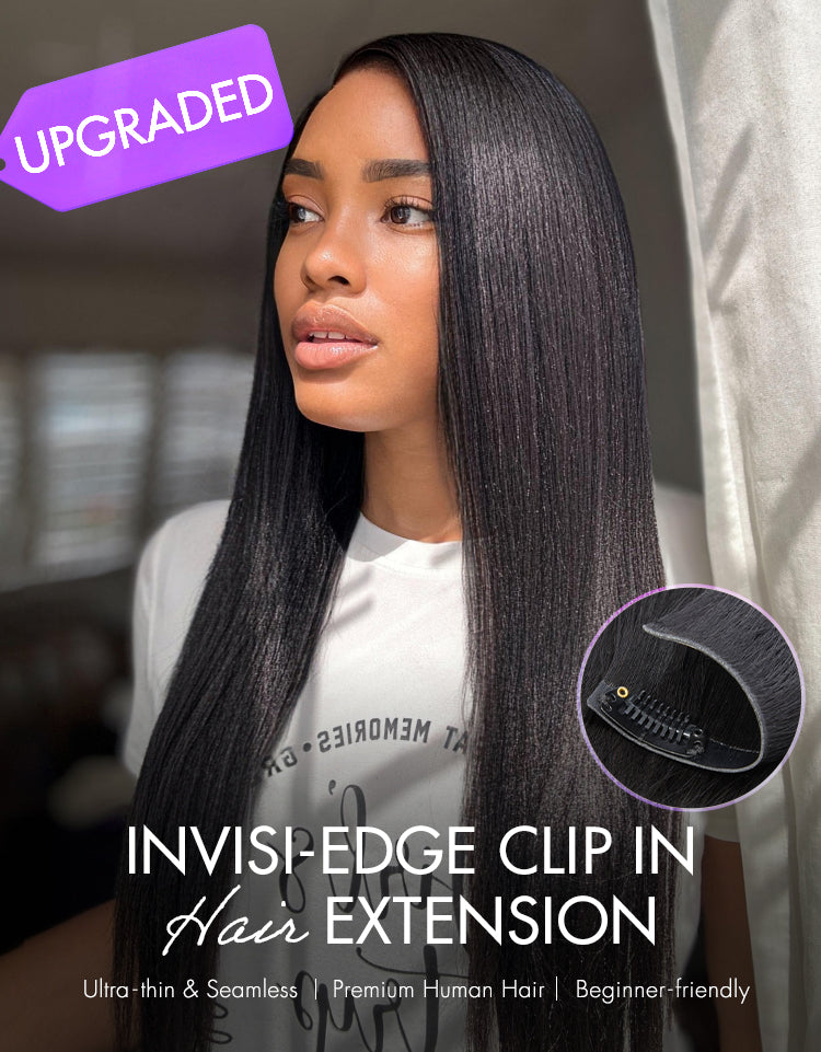 Luvme Too Easy Texture Messy Curl Invisible Edge Clip in Hair Extensions Human Hair 110g 6pcs with Free Gift-08