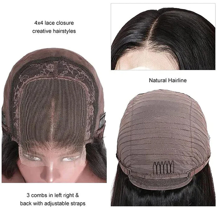 Highlights Body Wave wig with bangs from onimehair, glueless, throw-on-and-go style, natural waves and full bangs.
