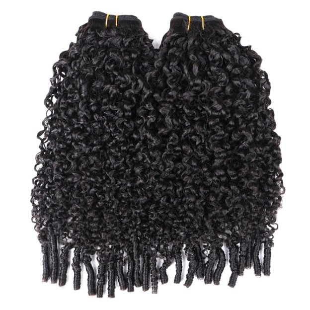 Onimehair™Burmese Curly Clip in Hair Extensions Human Hair 3C4A Lace Clip in Human Hair Extensions 7pcs 120g/set Spirally Curly Classic Clips Ins Real Human Hair Extension Full Head For Black Women 14 Inch