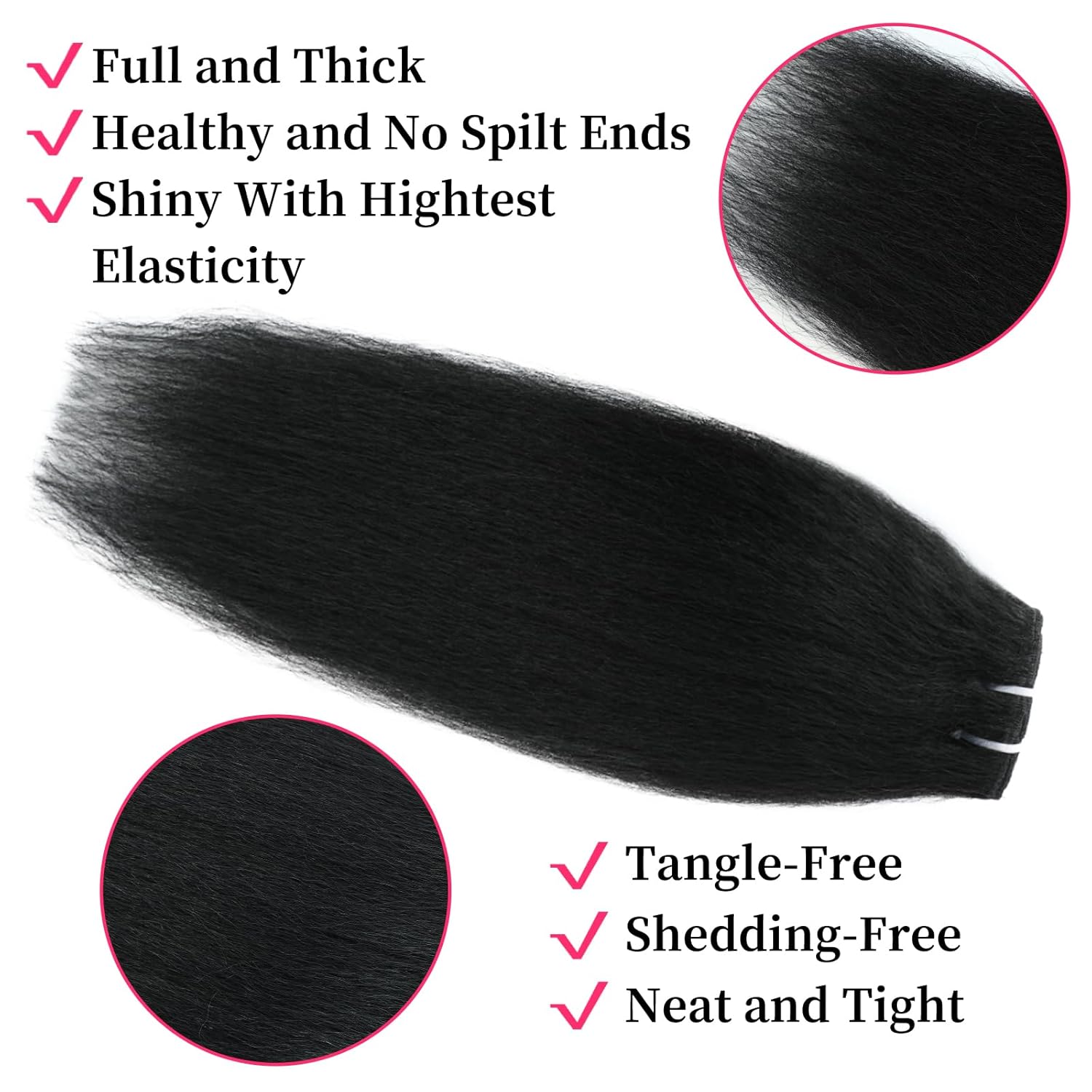 Onimehair™16 Inch Kinky Curly Clip ins Human Hair 110g 8pcs 20 Clips 3C 4A Curly Clip In Hair Extensions Real Human Hair Brazilian Virgin Hair Full Head for Women Natural Black