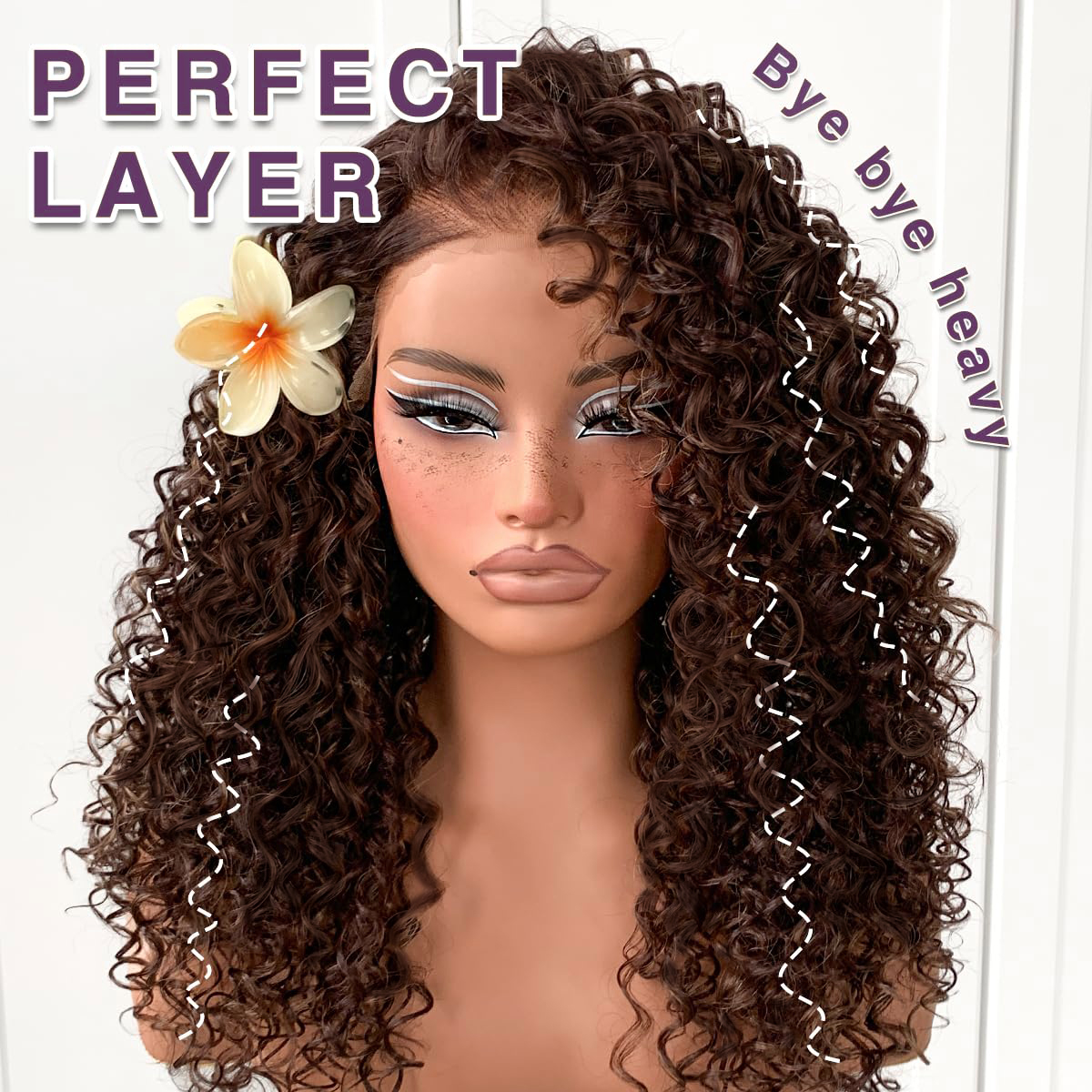 Wear And Go Glueless Wig Pre-Plucked Honey Blonde Curly Wig Human Hair Lace Front Wig 13x4 Highlights Afro Wig For Black Women