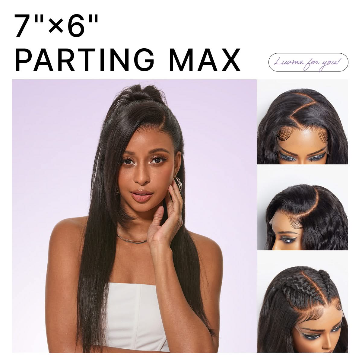 MySite Bone Straight Wig with 250% density, 13x4 HD lace, glueless, pre-cut lace, natural baby hair, on Onime Hair.