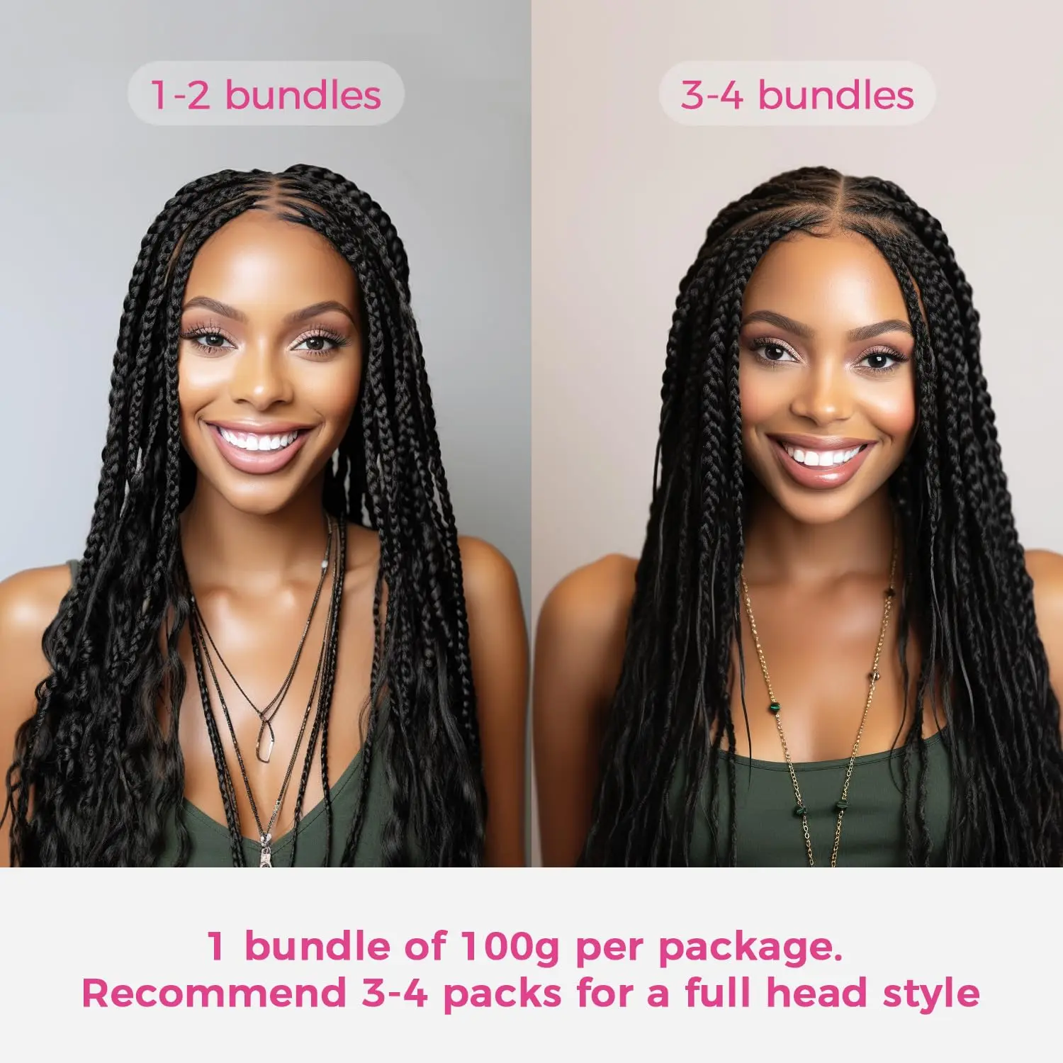 Onime Double Drawn Human Braiding Hair Bulk for Boho Braids Knotless Box Braid