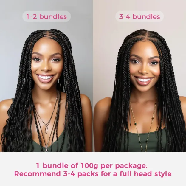 Onime Double Drawn Human Braiding Hair Bulk for Boho Braids Knotless Box Braid