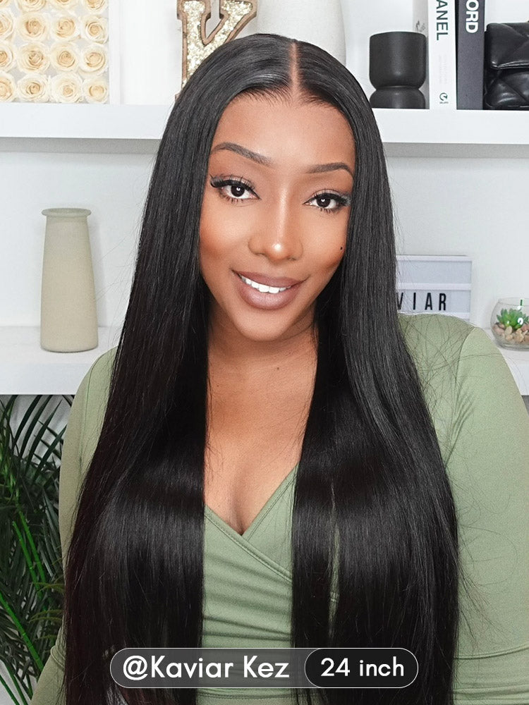 Onimehair™ 9x6 HD Lace M-cap Wear Go Glueless Mini Knots Straight Hair Pre-cut Lace Front Wig Pre-plucked