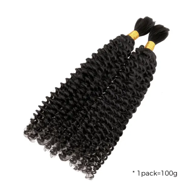 Onime Human Hair Bulk Kinky Curly for Boho Braiding