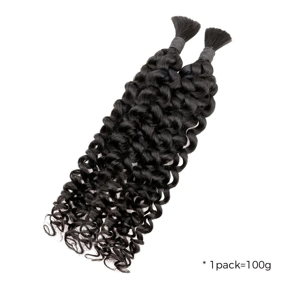 Onime Double Drawn Human Braiding Hair Bulk for Boho Braids Knotless Box Braid