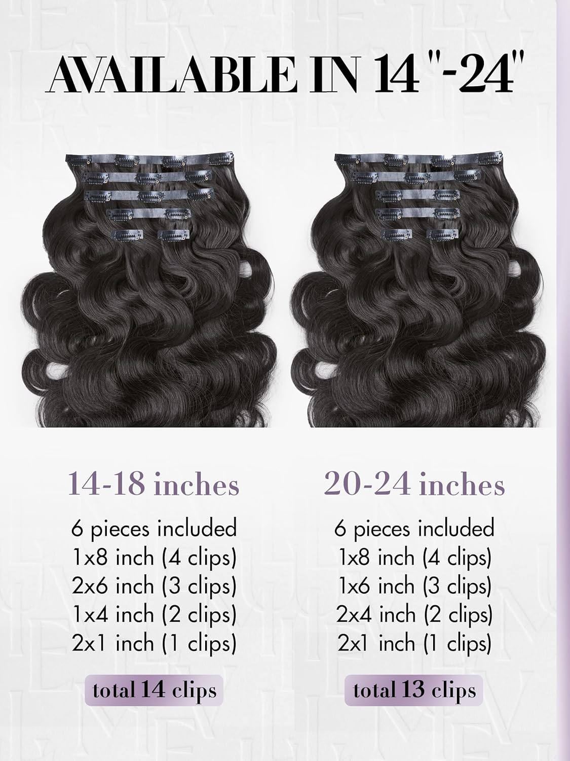Onimehair™Clip in Hair Extensions 2 Pack Messy Curly Real Human Hair, Remy Hair Clip ins for Women, Natural Human Hair, 14 inch 220g 12Pcs, Natural Black