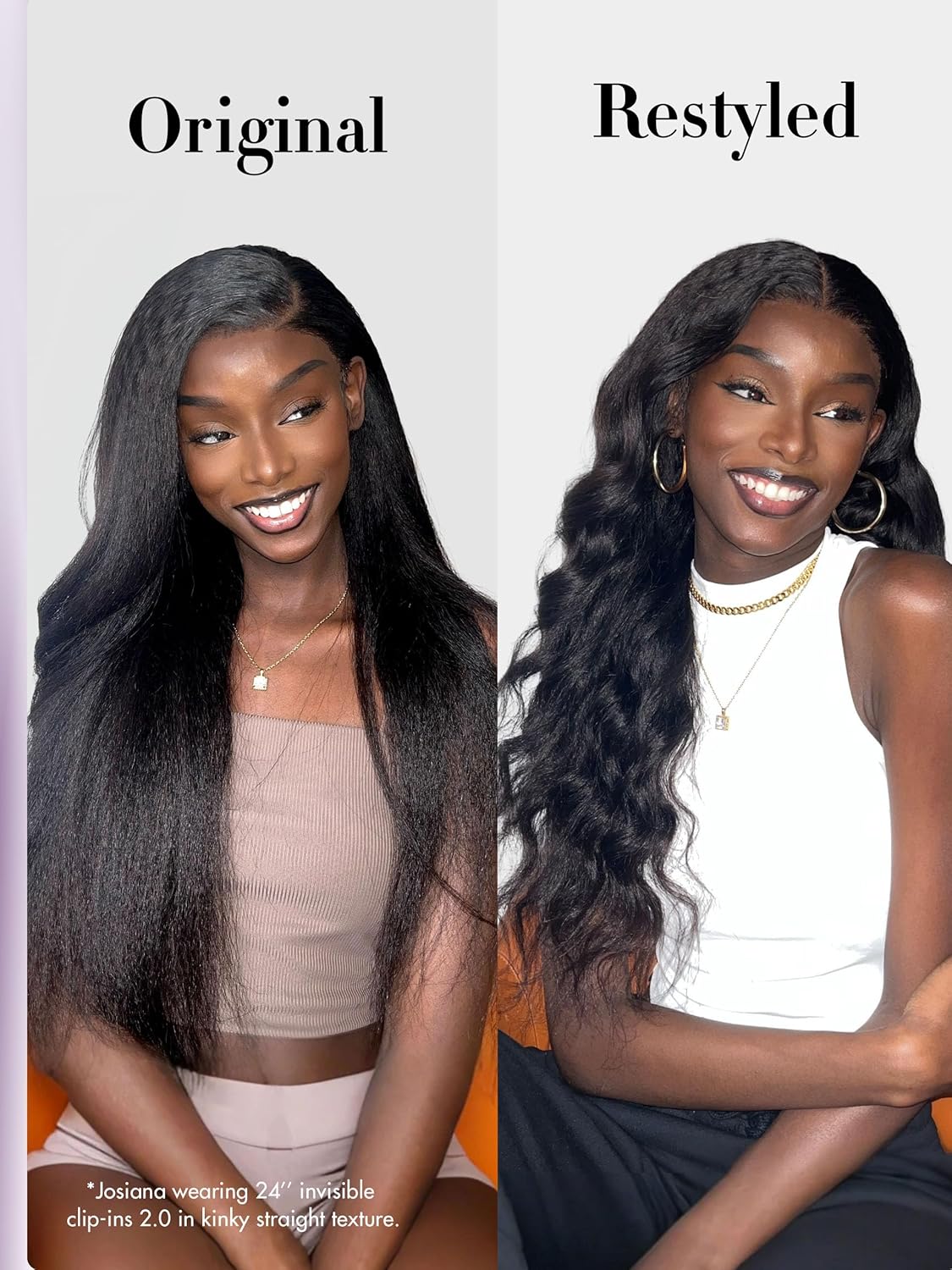 Onimehair™Clip in Hair Extensions 2 Pack Messy Curly Real Human Hair, Remy Hair Clip ins for Women, Natural Human Hair, 14 inch 220g 12Pcs, Natural Black