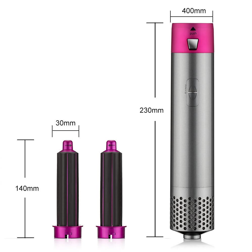 5-in-1 Air Styler Hair Dryer Brush — Auto-Wrap Curls, Smooth Straight, Blade-Free Hot Air Styling Tool - Onime Hair