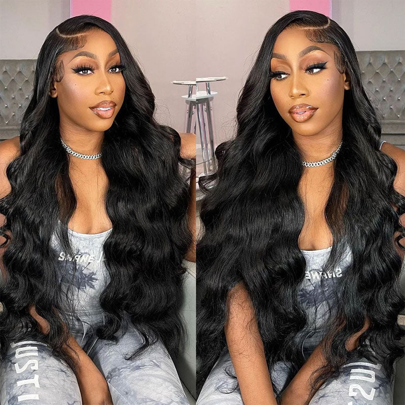 Onimehair™ Pre Everything Body Wave 7x5 Glueless Lace Closure / 13x6 Lace Front Wigs HD Transparent Lace Human Hair Beginner friendly Flash Sale
