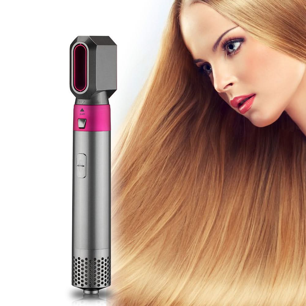 5-in-1 Air Styler Hair Dryer Brush — Auto-Wrap Curls, Smooth Straight, Blade-Free Hot Air Styling Tool - Onime Hair