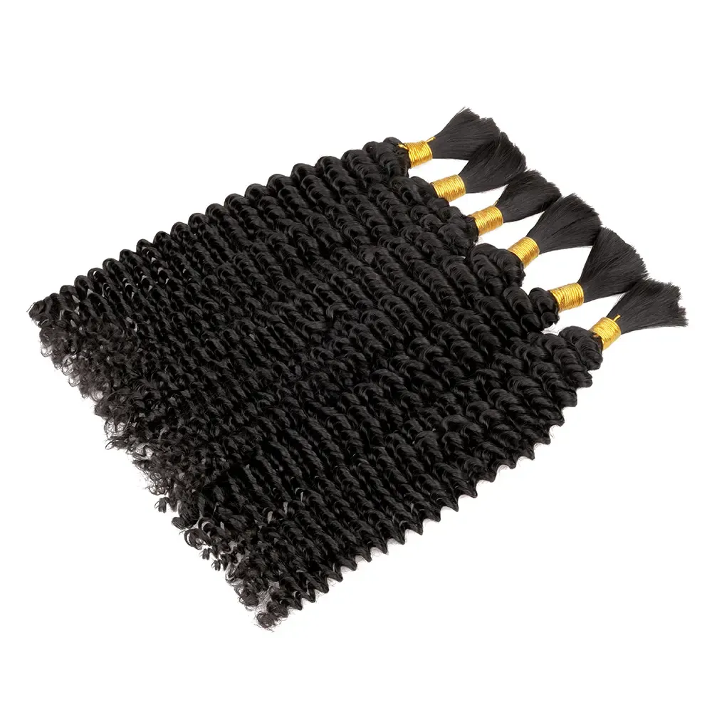 Onime Human Hair Bulk Kinky Curly for Boho Braiding
