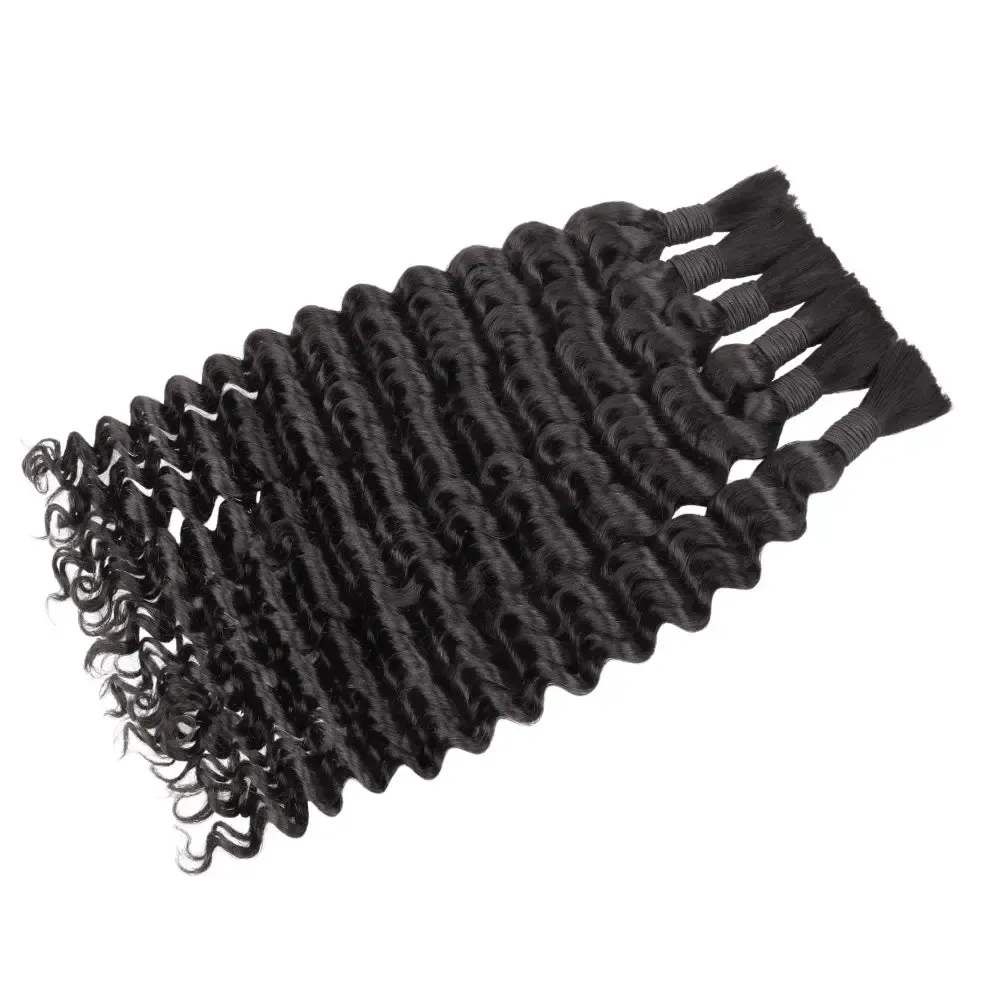 Onime Double Drawn Human Braiding Hair Bulk for Boho Braids Knotless Box Braid