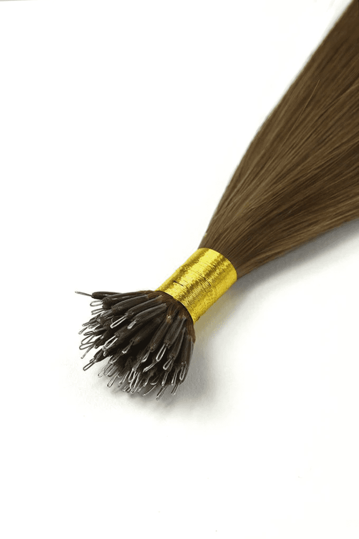Ash Brown (#9) Nano Ring Hair Extensions