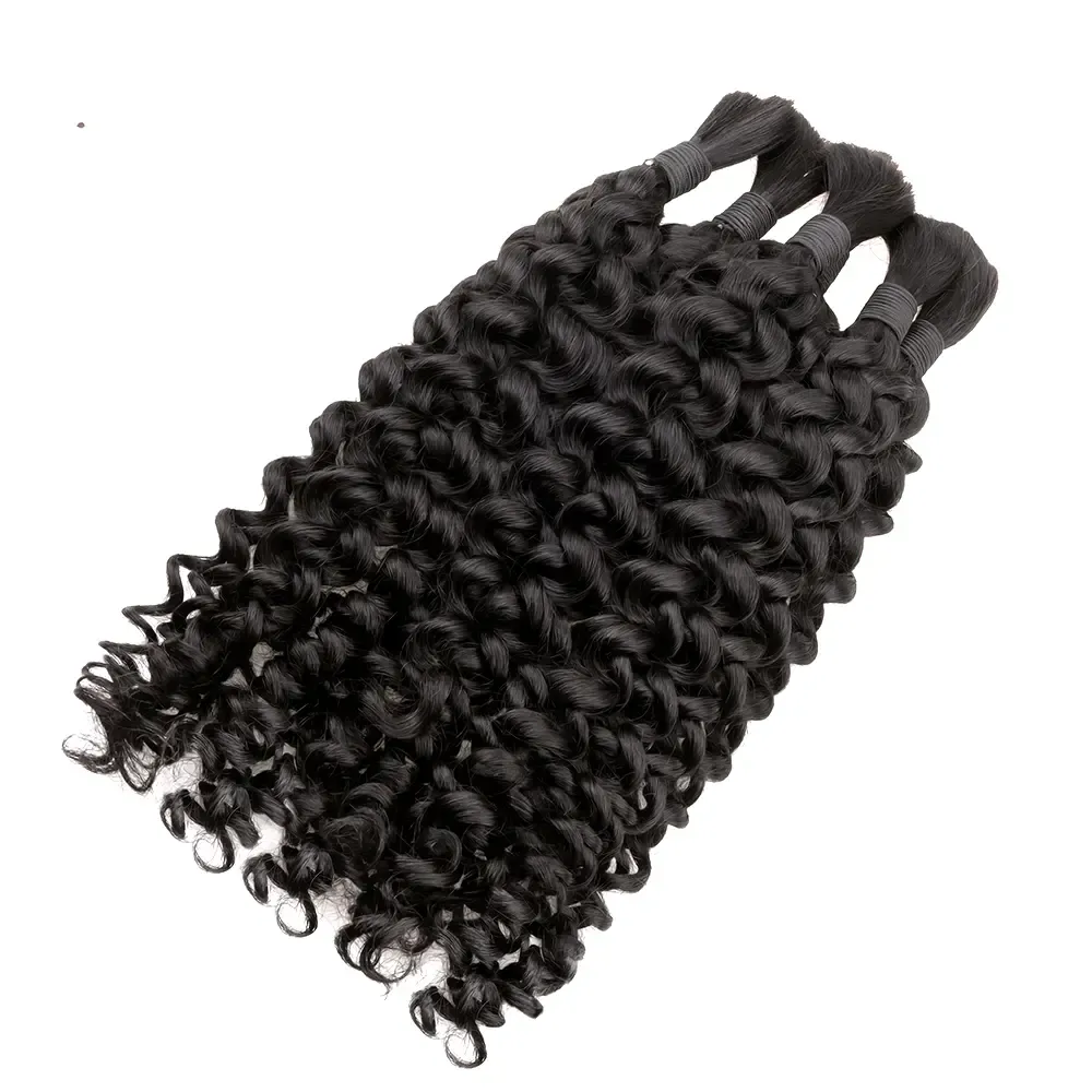Onime Double Drawn Human Braiding Hair Bulk for Boho Braids Knotless Box Braid
