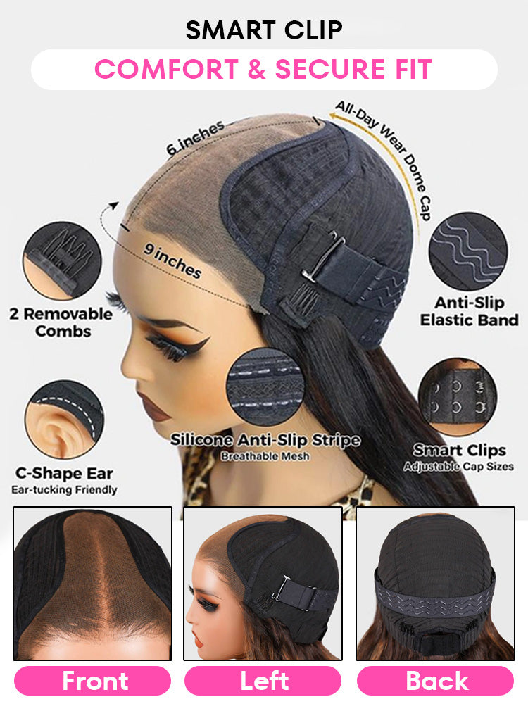Onimehair™ Highlight Balayage Color Body Wave 9x6 T Part Glueless Wig Pre-cut Lace Wear Go Wig