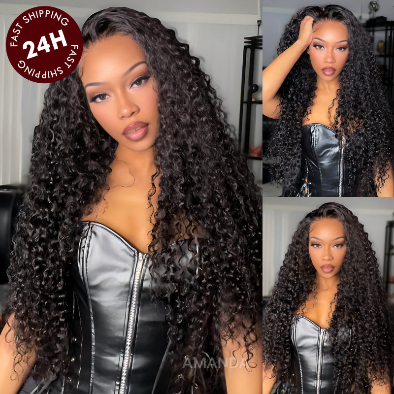 $199=30'' | Pre Everything Long Curly Hair 13x4 Lace Frontal Wig Thick Curly Hair Glueless Wigs Flash Sale -Amanda Hair