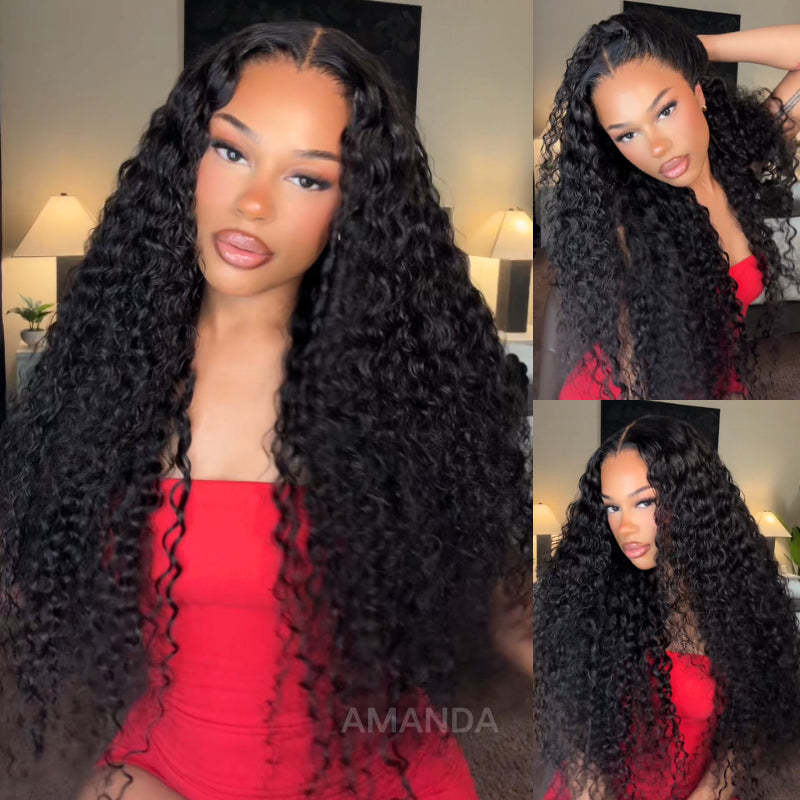 $199=30'' | Pre Everything Long Curly Hair 13x4 Lace Frontal Wig Thick Curly Hair Glueless Wigs Flash Sale -Amanda Hair