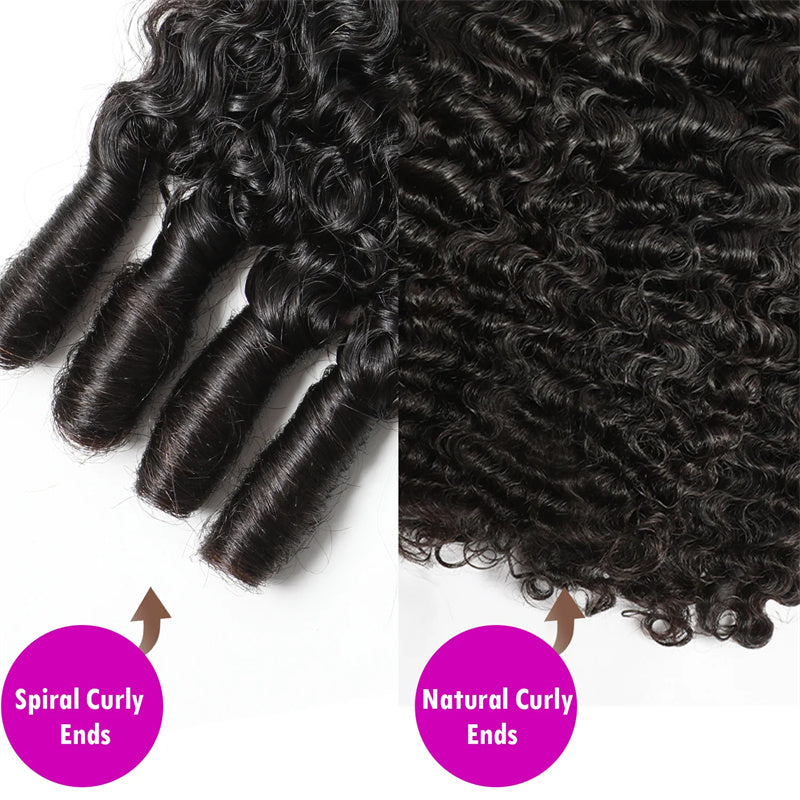 Brazilian Curly Hair Human Hair 4 Bundles Burmese Curls Bundles 100% Virgin Human Hair