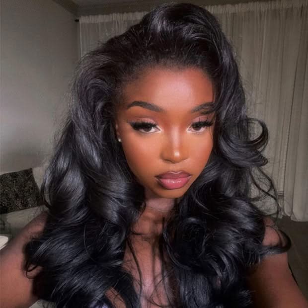 Pre Styled Butterfly Cut Layered Yaki Body V Part Human Hair Wigs With Drawstring 250% Density - Onime Hair